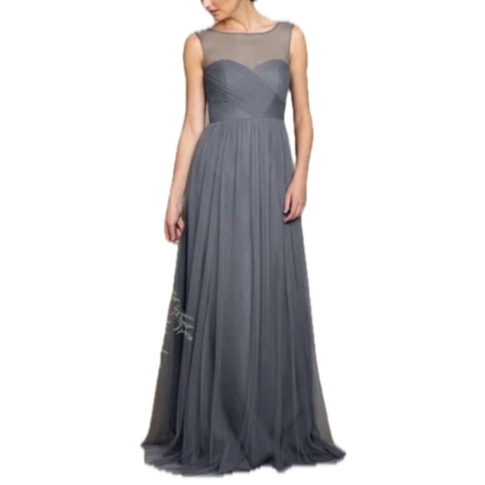 Jenny Yoo Aria Charcoal Gown. Size 4